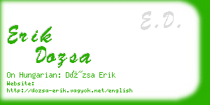 erik dozsa business card